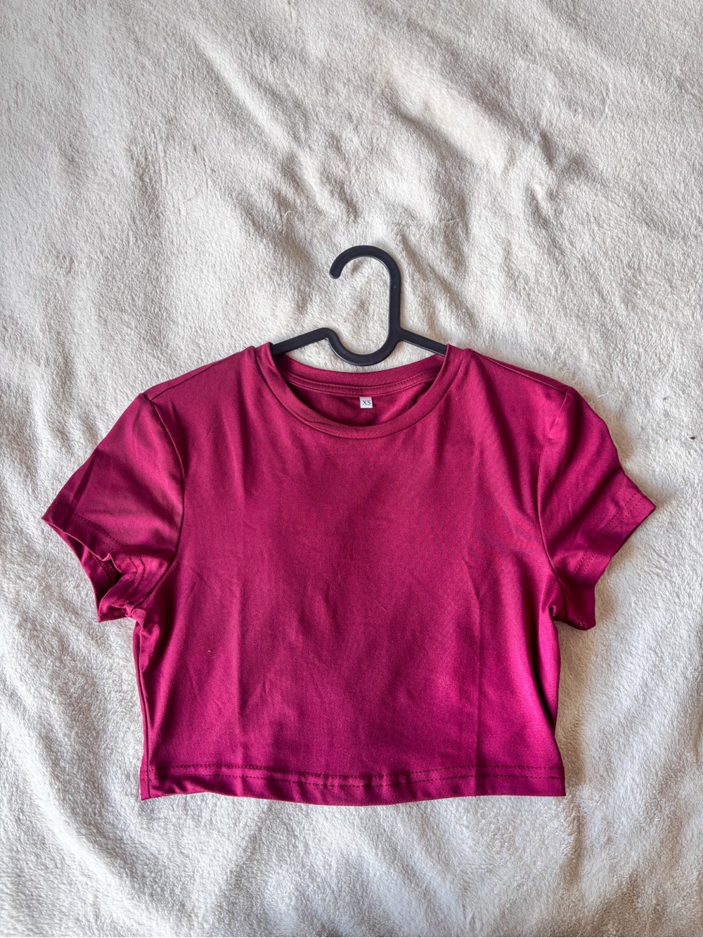 Burgundy Crop Tee